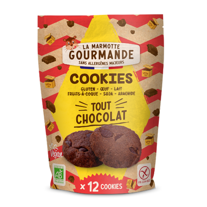 La Marmotte Gourmande -- Cookies tout chocolat sans allergène - 150 g