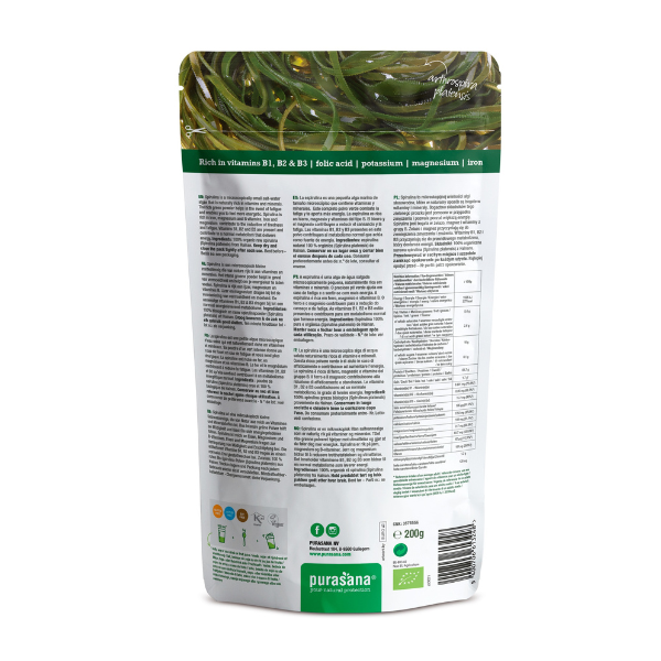 Purasana -- Green spiruline premium en poudre - 200 g